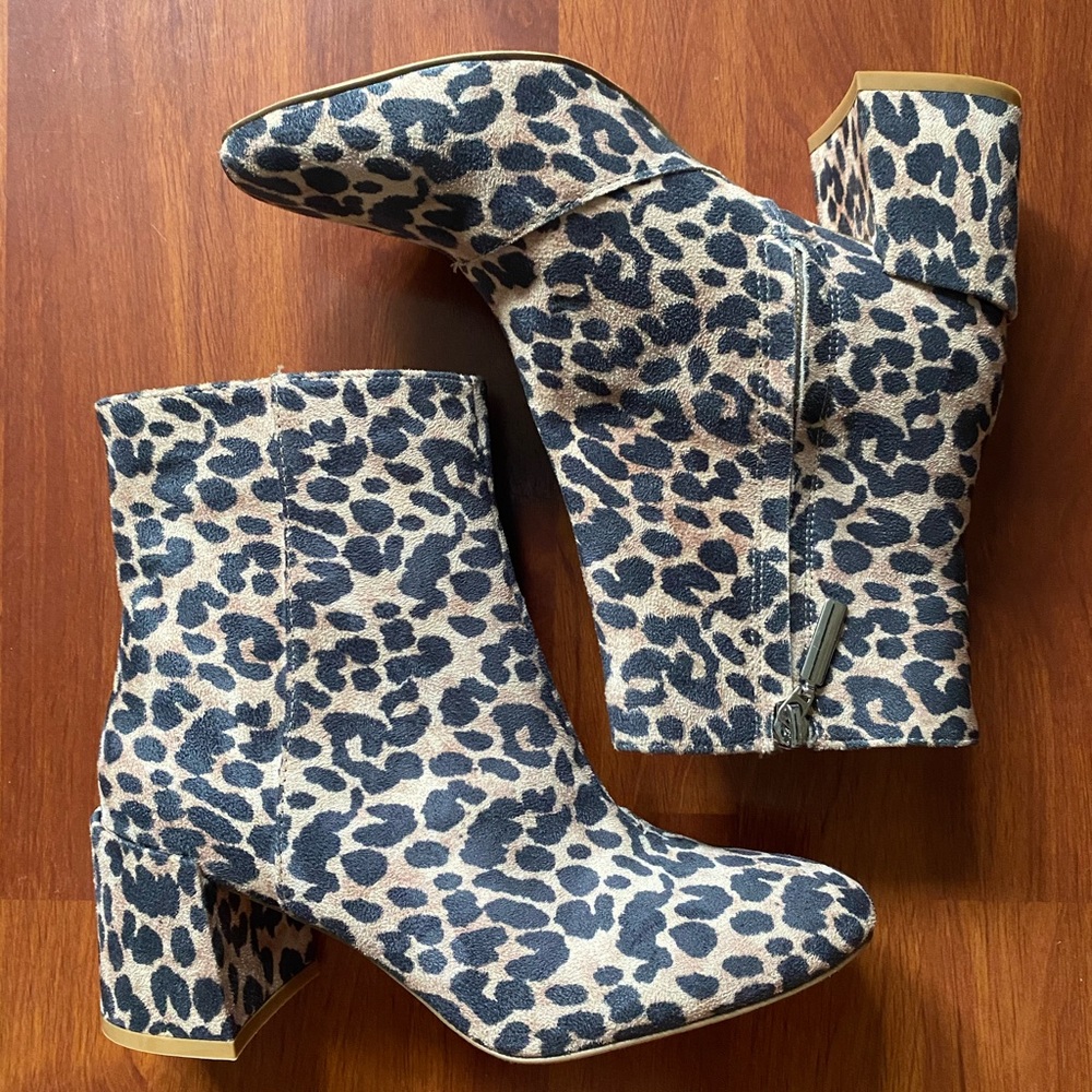 Urban Outfitters Leopard Print Booties
